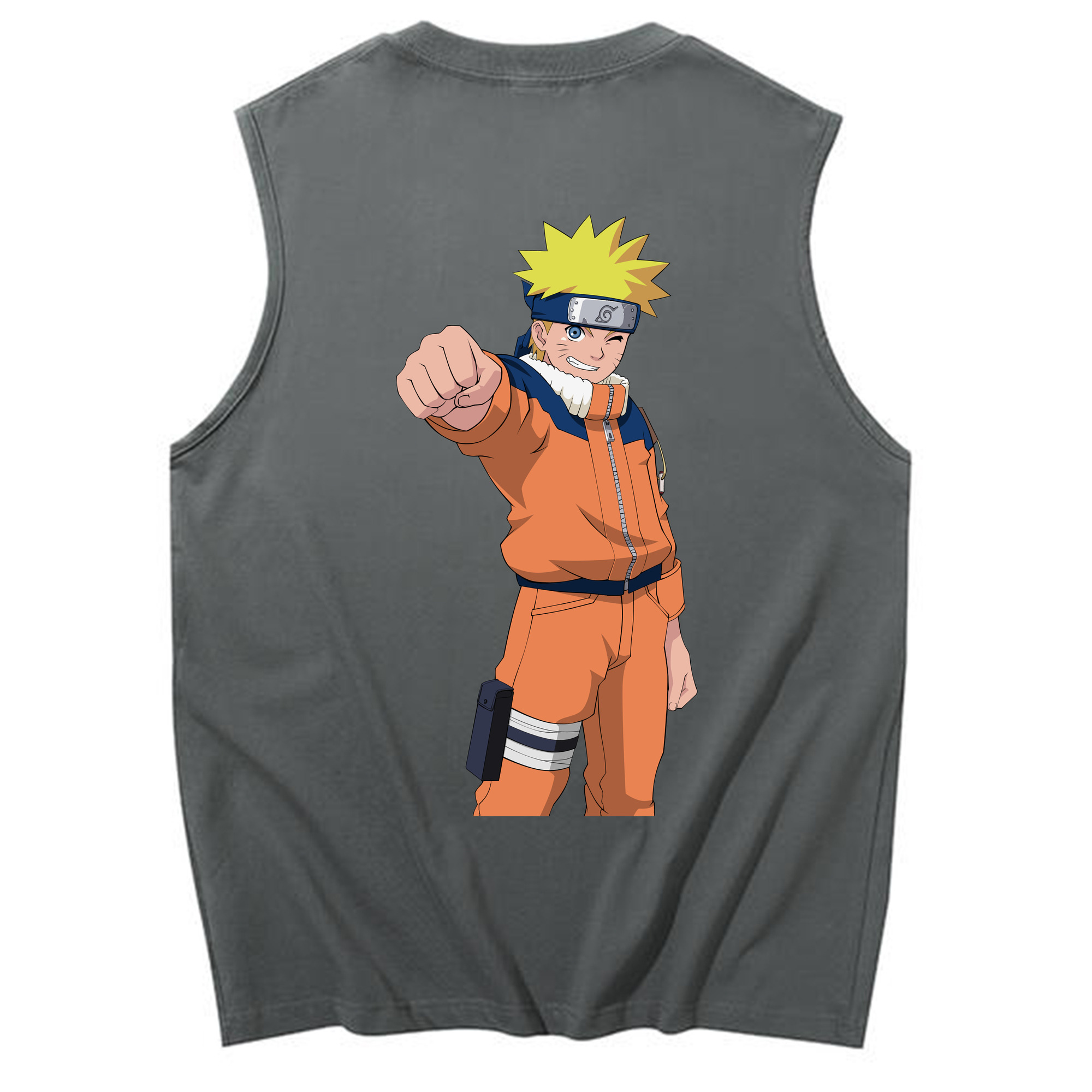（画像用） NARUTO -ナルト- うずまき ナルト Uzumaki Naruto コットン100％タンクトップ（背面プリント）